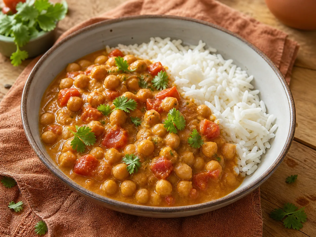 Curry doux de pois chiches