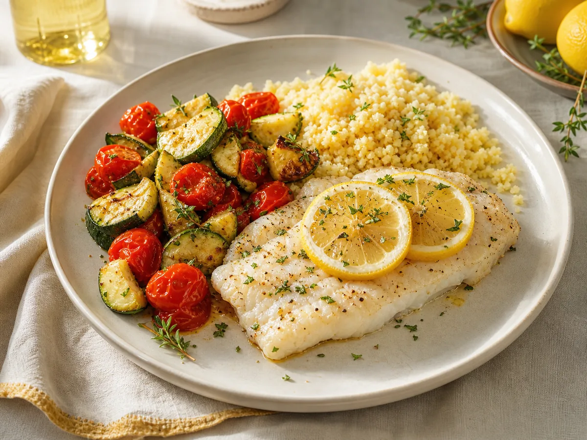 Poisson citron et légumes